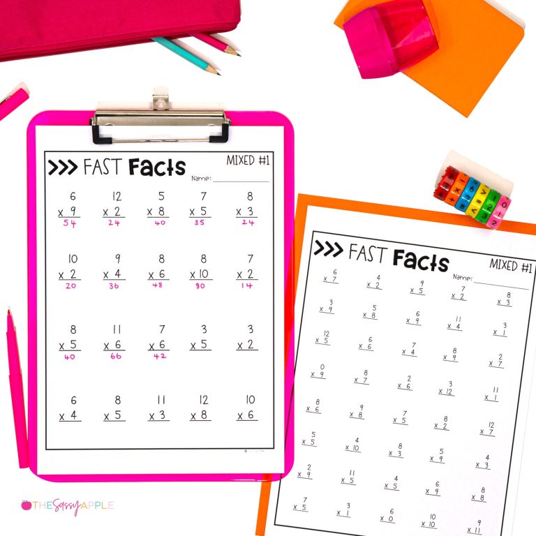 Engaging Math Fact Fluency Games and Activities Kids Love - The Sassy Apple