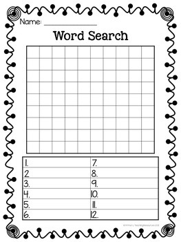 FREE Spelling Word Search