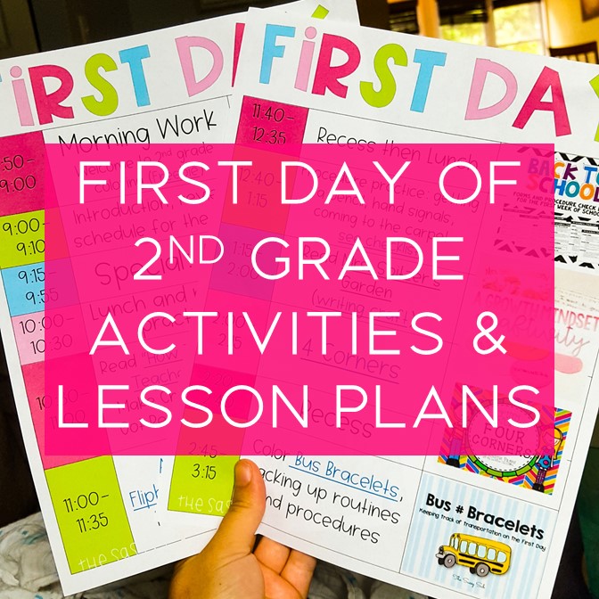 The First Day of 2nd Grade Free Downloadable Lesson Plans - The Sassy Apple