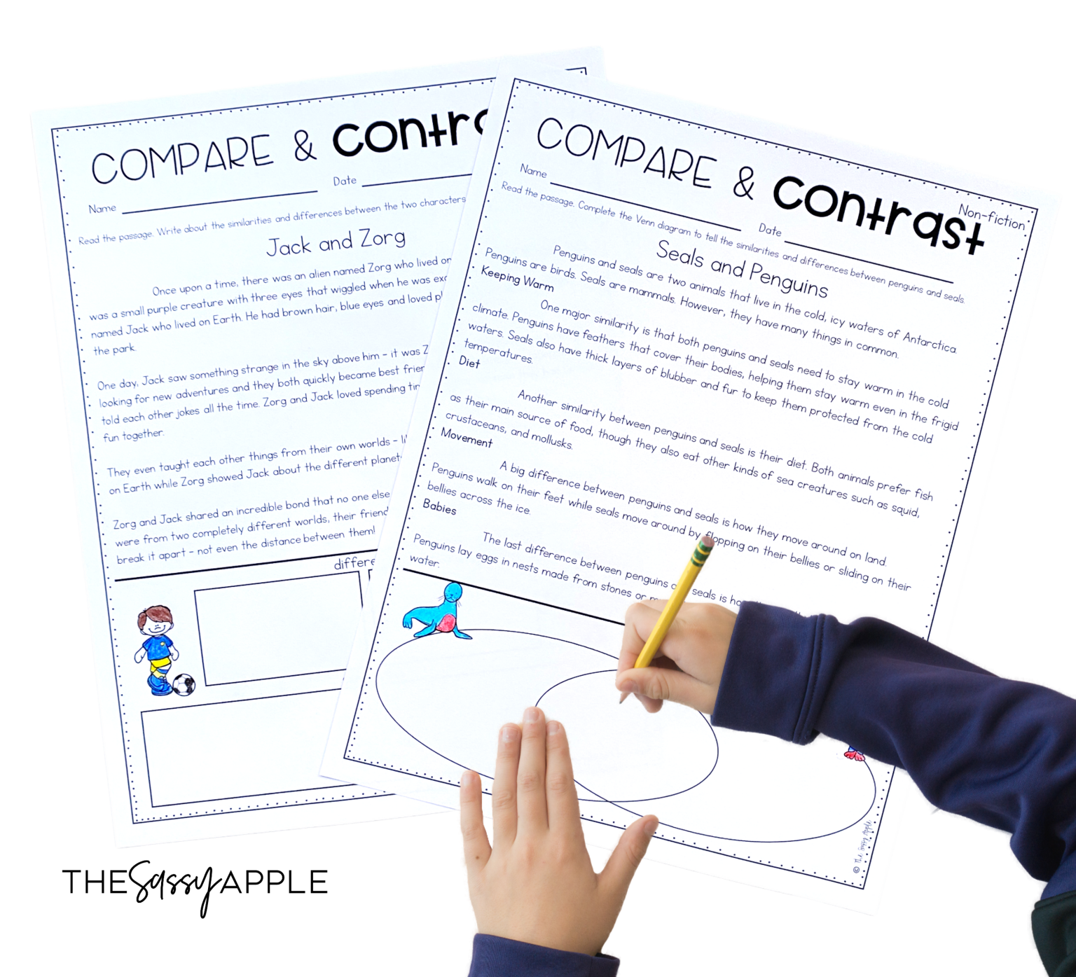 4 Steps to Successfully Teach Compare and Contrast - The Sassy Apple