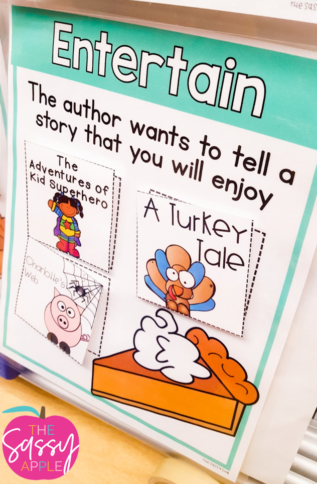 Teaching Author's Purpose in 2nd grade - Lucky Little Learners