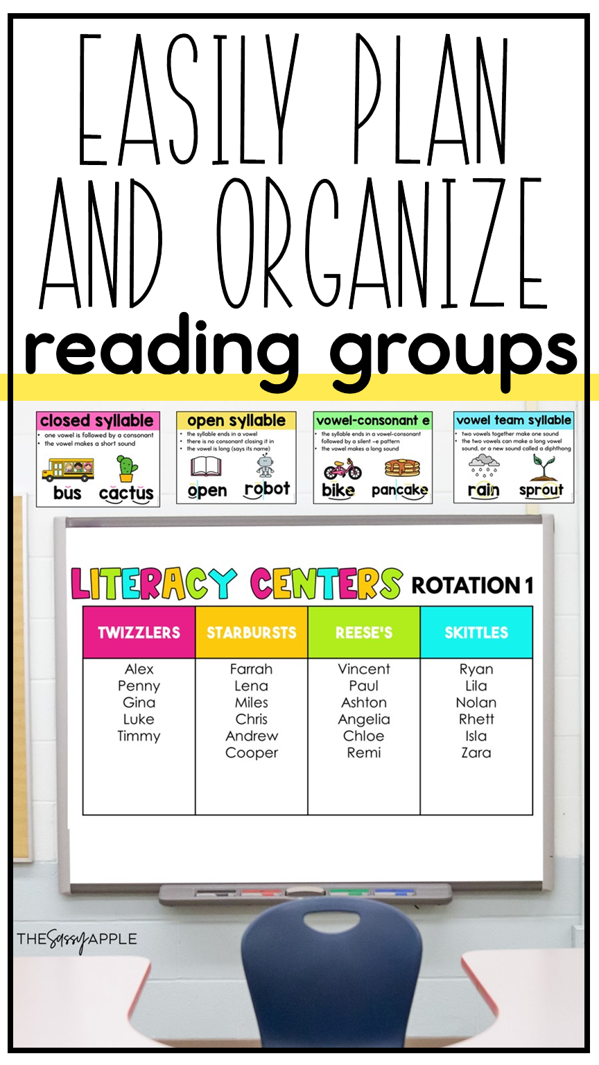 Easily Plan and Organize Reading Groups in the Classroom - The Sassy Apple