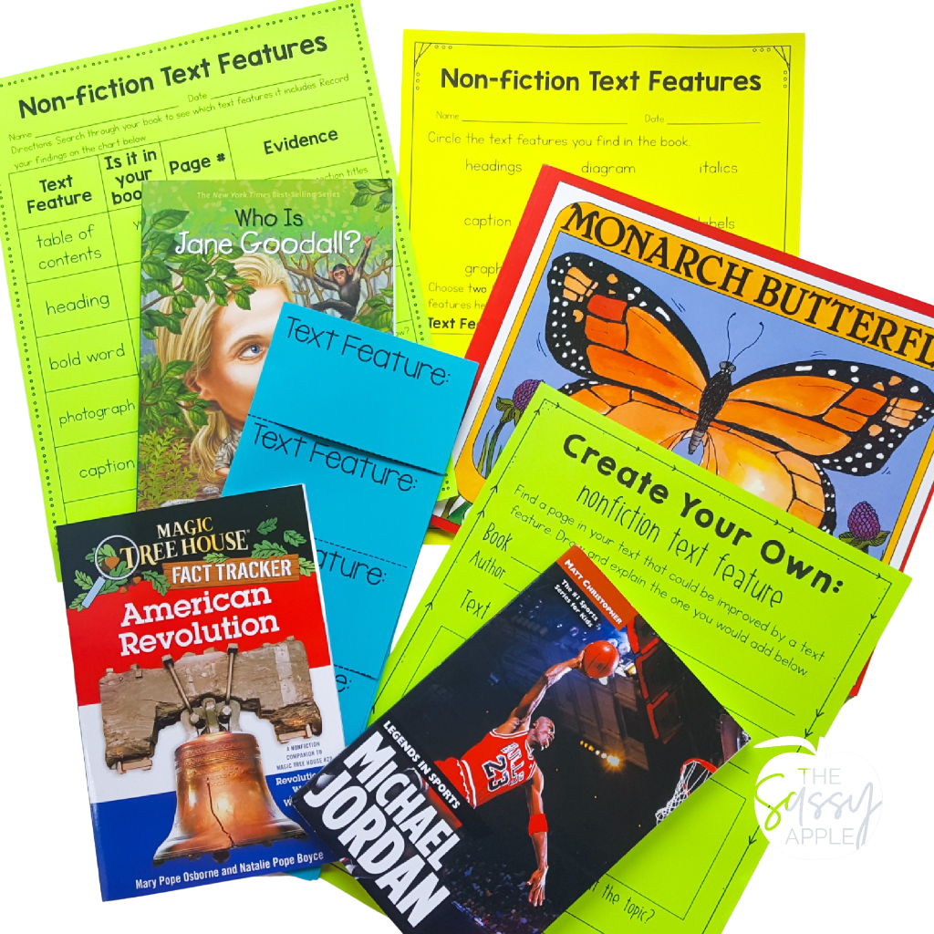 nonfiction text features free graphic organizers