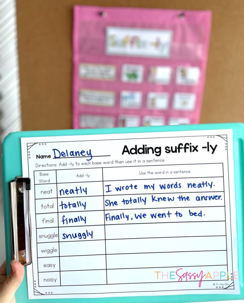 suffix -ly worksheet