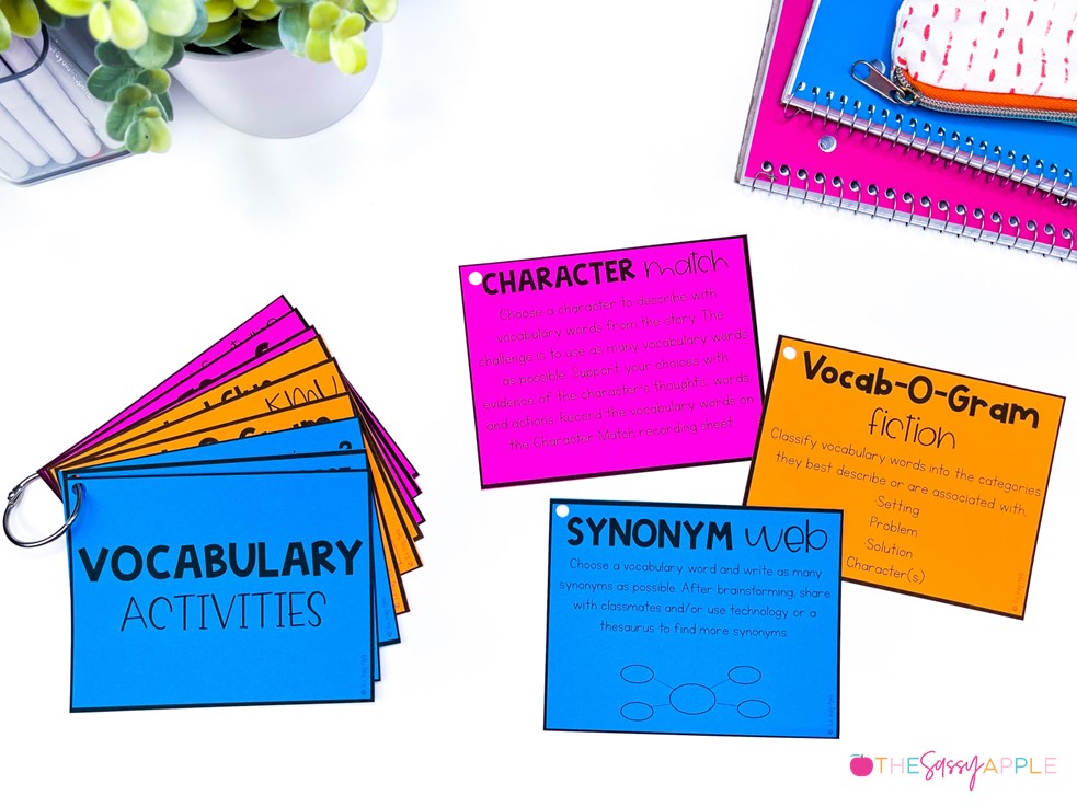 easy vocabulary activities 2nd 3rd 4th grade