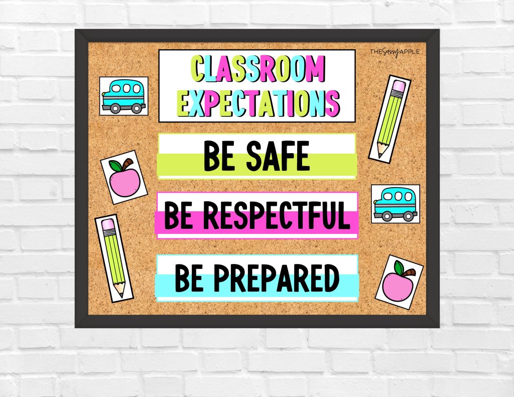 free classroom expectations poster bulletin board