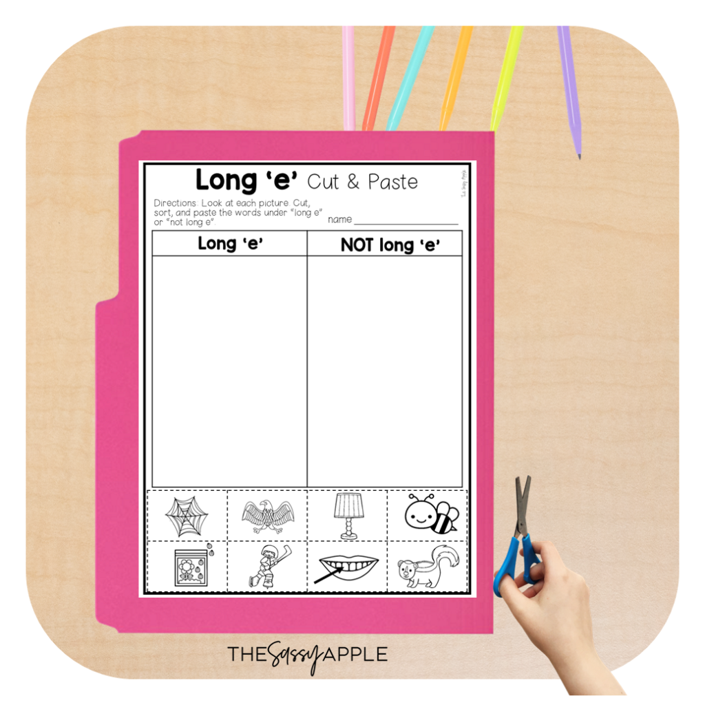 long e vowel team worksheet activities