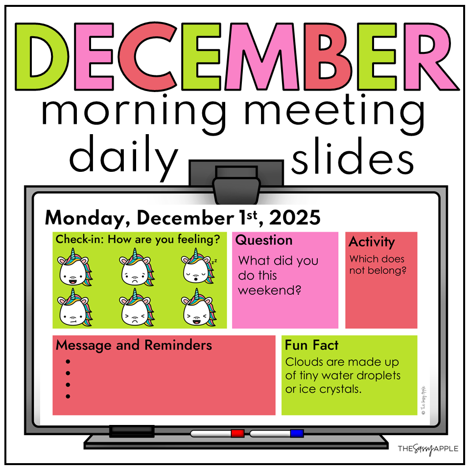 December Morning Meeting Slides