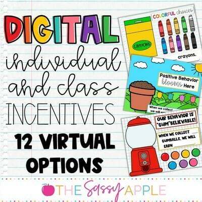 Digital Class Rewards Virtual Positive Behavior Trackers Class & Individual