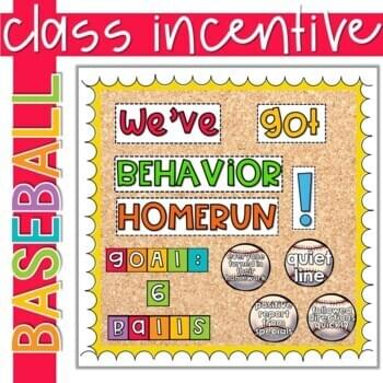 Positive Behavior Management: Baseball Themed Incentive Tracker *Editable*
