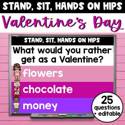 Valentine's Day Party Activity Game Morning Meeting Fun Friday