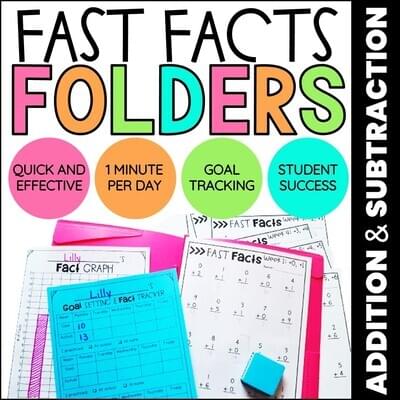 Math Fact Fluency Folders Addition and Subtraction Bundle