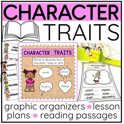 Understanding Character Traits Lesson Plan Charts Graphic Organizers