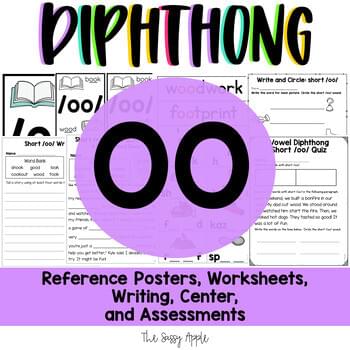 Diphthong Short /oo/ Activities Worksheets Reading Writing Comprehension