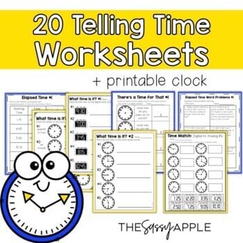 20 Telling Time Worksheets Analog Digital Elapsed Time